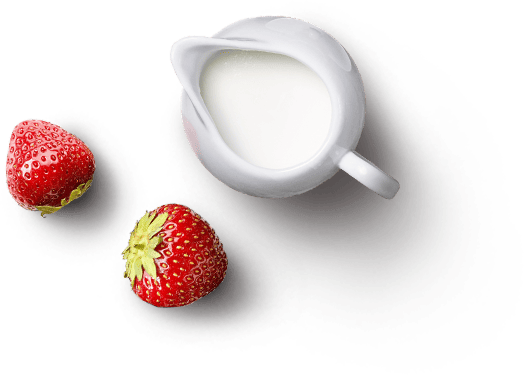 Клубника с молоком