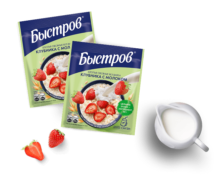 Клубника с молоком