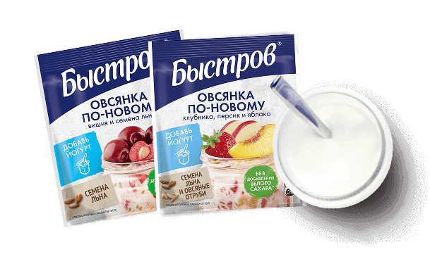 Овсянка по-новому без сахара Ассорти