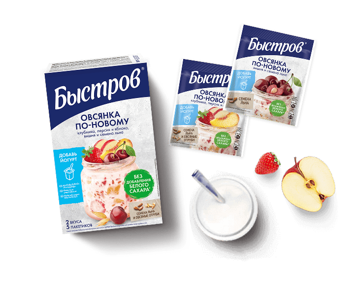 Овсянка по-новому без сахара Ассорти