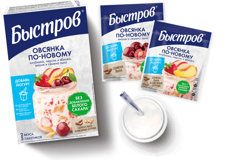 Овсянка по-новому без сахара Ассорти